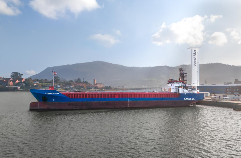 Amasus doubles down on bound4blue eSAILs® with second installation on general cargo vessel